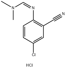 N'-(4-chloro-2-cyanophenyl)-N,N-dimethylformamidine monohydrochloride Struktur