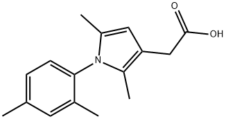 2-[1-(2,4-dimethylphenyl)-2,5-dimethyl-pyrrol-3-yl]acetic acid Struktur