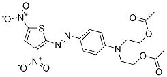 2,2'-[[4-[(3,5-dinitro-2-thienyl)azo]phenyl]imino]bisethyl diacetate  Struktur