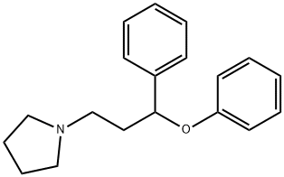 Pyrrolidine, 1-(3-phenoxy-3-phenylpropyl)- Struktur