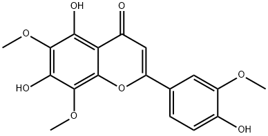 5,7-Dihydroxy-2-(4-hydroxy-3-methoxyphenyl)-6,8-dimethoxy-4H-1-benzopyran-4-one Struktur