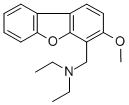 4-(Diethylamino)methyl-3-methoxydibenzofuran Struktur