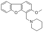 3-Methoxy-4-piperidinomethyldibenzofuran Struktur