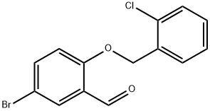 5-bromo-2-[(2-chlorophenyl)methoxy]benzaldehyde Struktur