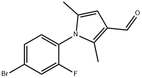 1-(4-BROMO-2-FLUORO-PHENYL)-2,5-DIMETHYL-1H-PYRROLE-3-CARBALDEHYDE Struktur