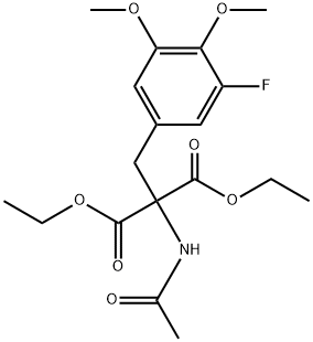 Diethyl 2-(acetylamino)-2-(3-fluoro-4,5-dimethoxybenzyl)malonate Struktur