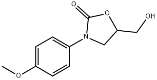 5-HYDROXYMETHYL-3-(4-METHOXYPHENYL)-2-OXAZOLIDINONE Struktur