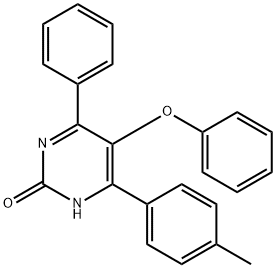 5-Phenoxy-4-phenyl-6-(4-methylphenyl)-2(1H)-pyrimidinone Struktur