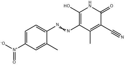 1,2-dihydro-6-hydroxy-4-methyl-5-[(2-methyl-4-nitrophenyl)azo]-2-oxonicotinonitrile Struktur