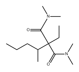 2-Ethyl-N,N,N',N'-tetramethyl-2-(1-methylbutyl)propanediamide Struktur