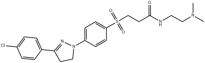 3-[[4-[3-(4-chlorophenyl)-4,5-dihydro-1H-pyrazol-1-yl]phenyl]sulfonyl]-N-[2-(dimethylamino)ethyl]-Propanamide Struktur