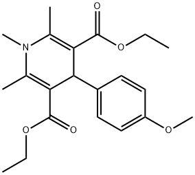 1,4-Dihydro-4-(4-methoxyphenyl)-1,2,6-trimethyl-3,5-pyridinedicarboxylic acid diethyl ester Struktur