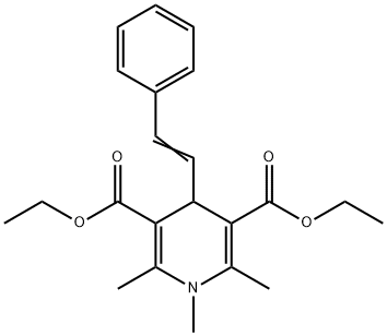 1,4-Dihydro-1,2,6-trimethyl-4-(2-phenylethenyl)-3,5-pyridinedicarboxylic acid diethyl ester Struktur