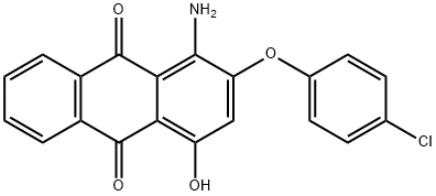 1-amino-2-(4-chlorophenoxy)-4-hydroxyanthraquinone Struktur