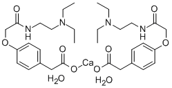 4-(2-((2-(Diethylamino)ethyl)amino)-2-oxoethoxy)benzeneacetic acid cal cium salt dihydrate Struktur