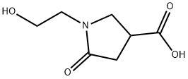 1-(2-hydroxyethyl)-5-oxopyrrolidine-3-carboxylic acid Struktur