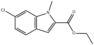 1-Methyl-6-chloro-1H-indole-2-carboxylic acid ethyl ester Struktur