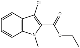 1-Methyl-3-chloro-1H-indole-2-carboxylic acid ethyl ester Struktur