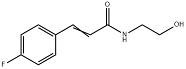 N-(2-Hydroxyethyl)-3-(4-fluorophenyl)propenamide Struktur