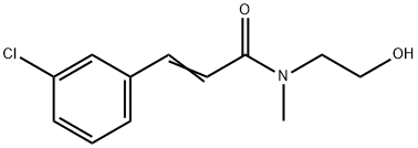 N-(2-Hydroxyethyl)-N-methyl-3-(3-chlorophenyl)propenamide Struktur