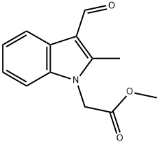 (3-FORMYL-2-METHYL-INDOL-1-YL)-ACETIC ACID METHYL ESTER Struktur