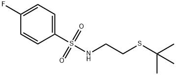 N-[2-(tert-butylsulfanyl)ethyl]-4-fluorobenzenesulfonamide Struktur