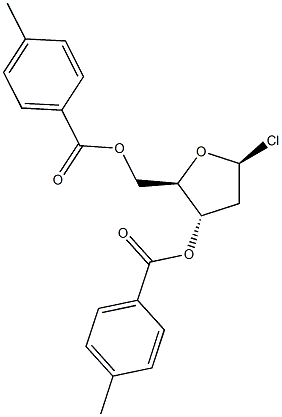 2-Deoxy-alpha-D-erythropentofuranosyl chloride 3,5-bis(4-methylbenzoate) Struktur