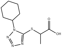 2-(1-CYCLOHEXYL-1 H-TETRAZOL-5-YLSULFANYL)-PROPIONIC ACID Struktur