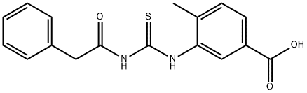 4-METHYL-3-[[[(PHENYLACETYL)AMINO]THIOXOMETHYL]AMINO]-BENZOIC ACID Struktur