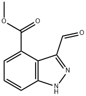 METHYL 3-FORMYL-4-INDAZOLECARBOXYLATE Struktur