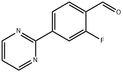 2-FLUORO-4-(PYRIMIDIN-2-YL)BENZALDEHYDE Struktur