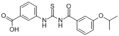 3-[[[[3-(1-METHYLETHOXY)BENZOYL]AMINO]THIOXOMETHYL]AMINO]-BENZOIC ACID Struktur