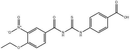 BENZOIC ACID, 4-[[[(4-ETHOXY-3-NITROBENZOYL)AMINO]THIOXOMETHYL]AMINO] Struktur