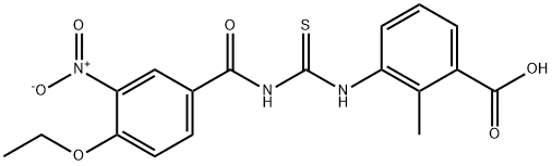 3-[[[(4-ETHOXY-3-NITROBENZOYL)AMINO]THIOXOMETHYL]AMINO]-2-METHYL-BENZOIC ACID Struktur