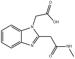 (2-METHYLCARBAMOYLMETHYL-BENZOIMIDAZOL-1-YL)-ACETIC ACID Struktur