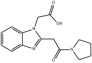 [2-(2-OXO-2-PYRROLIDIN-1-YL-ETHYL)-BENZOIMIDAZOL-1-YL]-ACETIC ACID Struktur