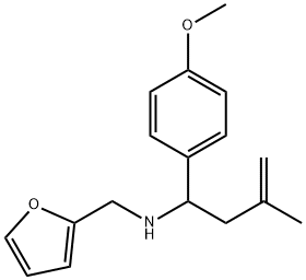 FURAN-2-YLMETHYL-[1-(4-METHOXY-PHENYL)-3-METHYL-BUT-3-ENYL]-AMINE Struktur