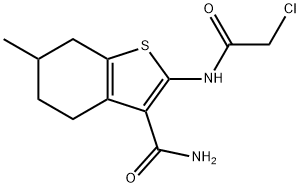 2-[(CHLOROACETYL)AMINO]-6-METHYL-4,5,6,7-TETRAHYDRO-1-BENZOTHIOPHENE-3-CARBOXAMIDE Struktur