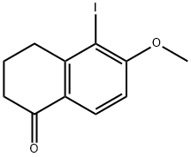 5-Iodo-6-methoxy-1,2,3,4-tetrahydronaphthalen-1-one Struktur