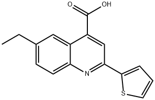 6-ETHYL-2-THIEN-2-YLQUINOLINE-4-CARBOXYLIC ACID Struktur