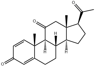 Pregna-1,4-diene-3,11,20-trione Struktur