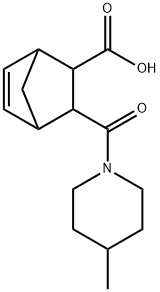 3-(4-METHYL-PIPERIDINE-1-CARBONYL)-BICYCLO[2.2.1]HEPT-5-ENE-2-CARBOXYLIC ACID Struktur