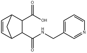 3-[(PYRIDIN-3-YLMETHYL)-CARBAMOYL]-BICYCLO[2.2.1]HEPT-5-ENE-2-CARBOXYLIC ACID Struktur