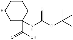 3-(TERT-BUTOXYCARBONYLAMINO)PIPERIDINE-3-CARBOXYLIC ACID Struktur