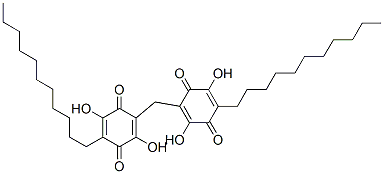 2,2'-Methylenebis(3,6-dihydroxy-5-undecyl-2,5-cyclohexadiene-1,4-dione) Struktur