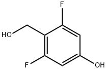 Benzenemethanol, 2,6-difluoro-4-hydroxy- (9CI) Struktur