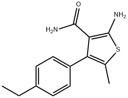 2-AMINO-4-(4-ETHYLPHENYL)-5-METHYLTHIOPHENE-3-CARBOXAMIDE Struktur