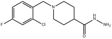 1-(2-CHLORO-4-FLUOROBENZYL)PIPERIDINE-4-CARBOHYDRAZIDE Struktur