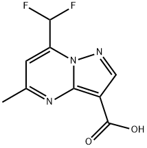 7-(difluoromethyl)-5-methylpyrazolo[1,5-a]pyrimidine-3-carboxylic acid(SALTDATA: FREE) Struktur