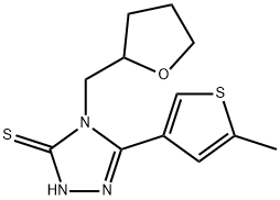 5-(5-METHYLTHIEN-3-YL)-4-(TETRAHYDROFURAN-2-YLMETHYL)-4H-1,2,4-TRIAZOLE-3-THIOL Struktur